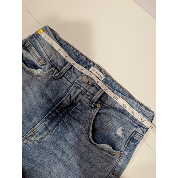 Good American Jeans Womens 28 Blue Good Icon Slim Straight Distressed - Picture 8 of 10